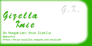 gizella knie business card